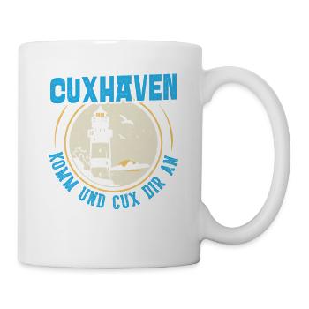 North Sea Holidays CUXHAVEN COME AND CUX TO YOU Funny - Mug - white - Right
