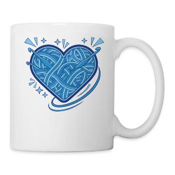 Funny Crochet Heart Yarn Lovers Crochet Hook - Mug - white - Right