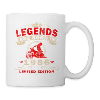 Cadeau du 40e anniversaire Motocycliste 1986 - Mug blanc - blanc - Droite