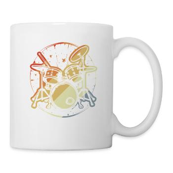 Drumset Vintage Look - Mug - white - Right