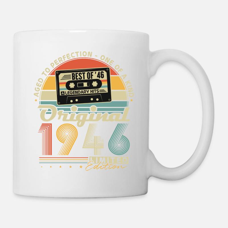 1946 Vintage 80th Birthday Gift Retro - Mug - white