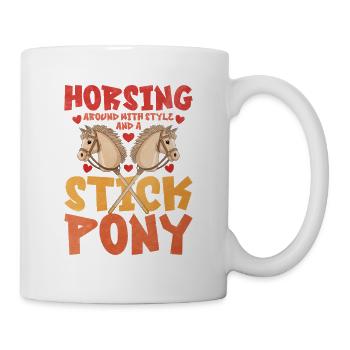 Horsing Around Stick Pony Hobby Horsing - Tasse - Weiß - Rechts
