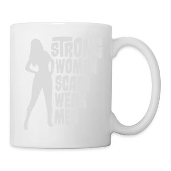 Strong Women Scare Weak Men Confident Feminist - Mug - white - Right