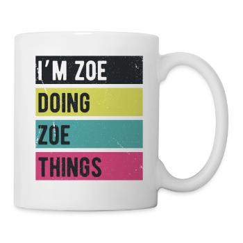 I’m Zoe Doing Zoe Things Retro Colors - Mug - white - Right