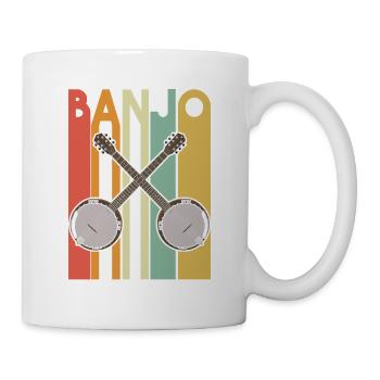Banjos croisés Rétro Vintage - Mug blanc - blanc - Droite