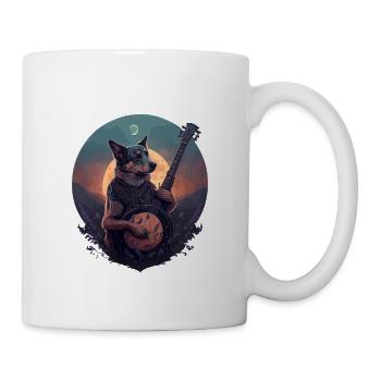 Banjo spielt Hund - Tasse - Weiß - Rechts