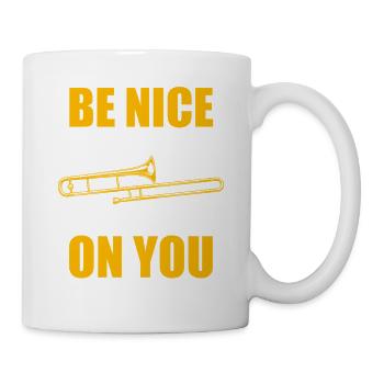 Sois gentil tromboniste tromboniste - Mug blanc - blanc - Droite