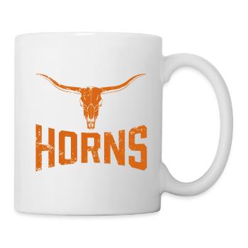 Texas Longhorn Hörner Design - Tasse - Weiß - Rechts