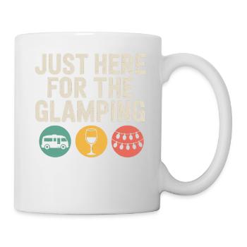 Just Here for the Glamping - Mug - white - Right