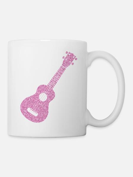 Hawaiian Ukulele Uke Diamonds - Tasse - Weiß
