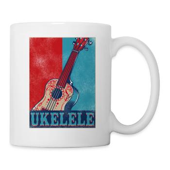 Hawaiian Ukulele Uke Retro Vintage - Tasse - Weiß - Rechts