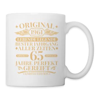 Born in 1961 Year of manufacture Legend 65th birthday - Mug - white - Right