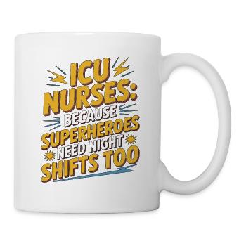 Les infirmières de soins intensifs parce que les super-héros sont infirmières en soins aigus - Mug blanc - blanc - Droite