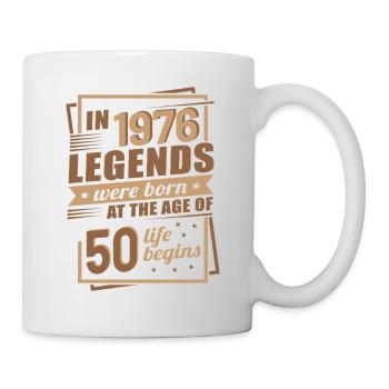 50 Jahre Jahrgang Legenden 1976 Retro Modern - Tasse - Weiß - Rechts