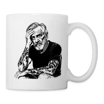 Porträt Tätowierter Mann - Tasse - Weiß - Rechts