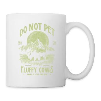 Les bisons vintage ne caressent pas les vaches duveteuses Bizons drôles - Mug blanc - blanc - Droite