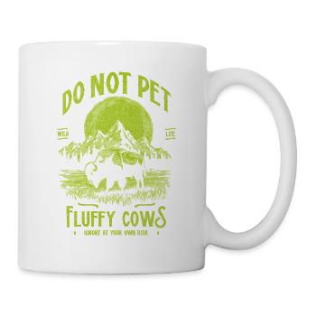Les bisons vintage ne caressent pas les vaches duveteuses Bizons drôles - Mug blanc - blanc - Droite