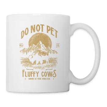 Les bisons vintage ne caressent pas les vaches duveteuses Bizons drôles - Mug blanc - blanc - Droite