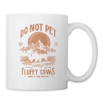 Les bisons vintage ne caressent pas les vaches duveteuses Bizons drôles - Mug blanc - blanc - Droite
