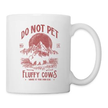 Les bisons vintage ne caressent pas les vaches duveteuses Bizons drôles - Mug blanc - blanc - Droite