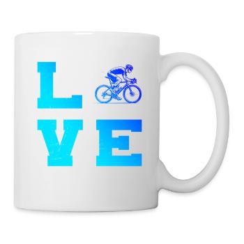 Motif emblématique du vélo de route - Mug blanc - blanc - Droite