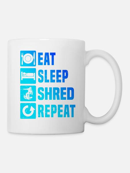 Kompaktes Snowboard Design für Snowboard - Tasse - Weiß