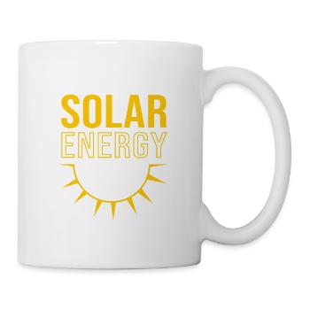 Énergie renouvelable pour cellules solaires photovoltaïques - Mug blanc - blanc - Droite