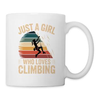 Juste une fille qui aime grimper - Mug blanc - blanc - Droite