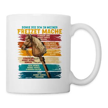 Bannière du cheval de loisir - Mug blanc - blanc - Droite