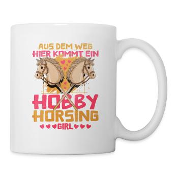 Hobby Horsing Girl Herzdesign - Tasse - Weiß - Rechts
