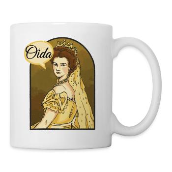Oida! Sissi Königin von Österreich I love Austria  - Tasse - Weiß - Rechts