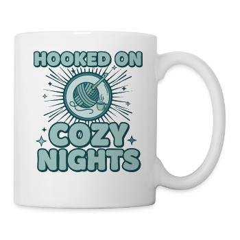 Hooked On Cozy Nights Crochet Lover Funny - Mug - white - Right
