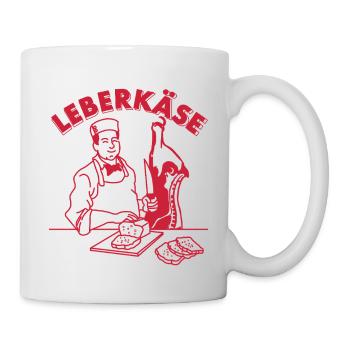 Lustiger Metzger Leberkäse Bayrischer Döner - Tasse - Weiß - Rechts
