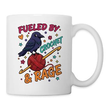 Fueled By Crochet And Rage Funny Crochet Lover - Mug - white - Right