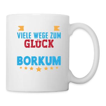 VACANCES EN MER DU NORD IL EXISTE DE NOMBREUSES FAÇONS DE FAIRE LE BONHEUR À BORKUM - Mug blanc - blanc - Droite