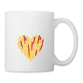 Belgian Lovers of French Fries Heart - Mug - white - Right