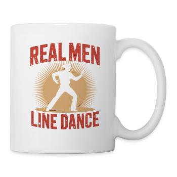 Real Men Line Dance Cowboy Western Line Dance pour - Mug blanc - blanc - Droite