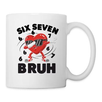 Valentines Day Six Seven Bruh Dab Heart Meme gifts - Mug - white - Right