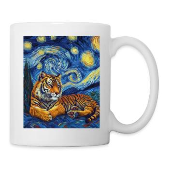 Tiger Van Gogh - Mug - white - Right