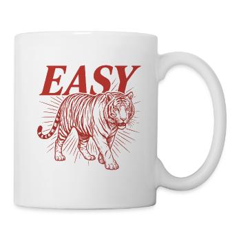 Easy Tiger Vintage Line Art Graphic - Mug - white - Right