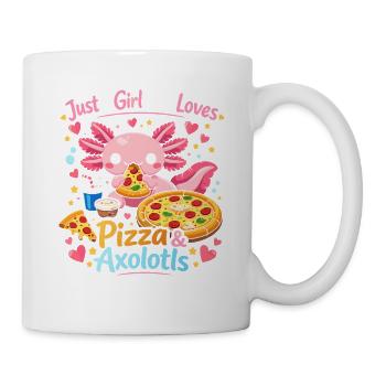 Pizza Axolotl Love Motif - Mug - white - Right