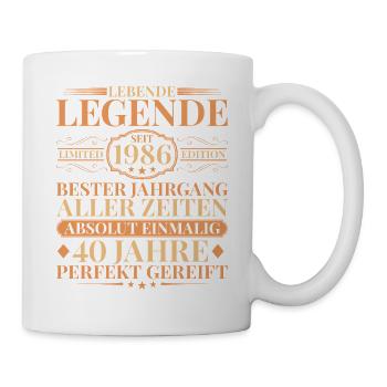 Year of construction Born in 1986 Unique 40th birthday - Mug - white - Right