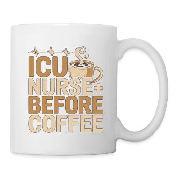Infirmière en soins intensifs avant la médecine Amante du café en première ligne - Mug blanc - blanc - Droite
