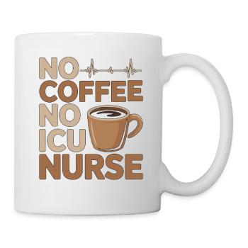 Infirmière en soins intensifs sans café, pas de réponse rapide Amoureuse du café - Mug blanc - blanc - Droite