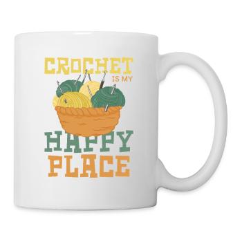 Crochet is my happy place - Mug - white - Right