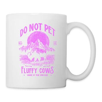 Les bisons vintage ne caressent pas les vaches duveteuses Bizons drôles - Mug blanc - blanc - Droite