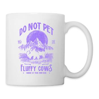 Les bisons vintage ne caressent pas les vaches duveteuses Bizons drôles - Mug blanc - blanc - Droite