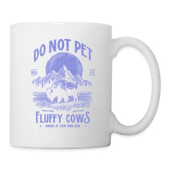 Les bisons vintage ne caressent pas les vaches duveteuses Bizons drôles - Mug blanc - blanc - Droite