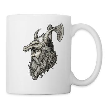 Légende viking viking marin Odin Raven Fighter - Mug blanc - blanc - Droite