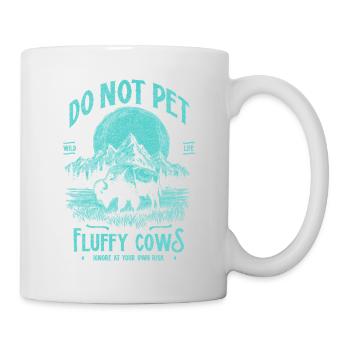 Les bisons vintage ne caressent pas les vaches duveteuses Bizons drôles - Mug blanc - blanc - Droite